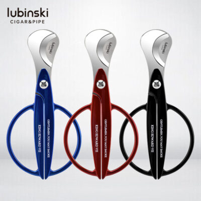 Premium Handle Cigar Cutter Scissors With Leather Case