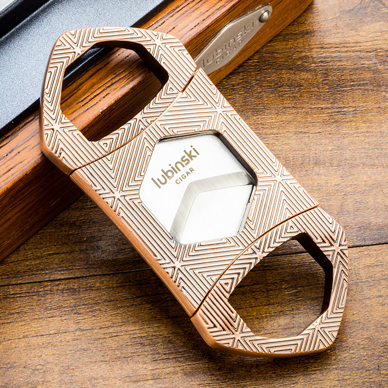 Multi-Function Rhombic Stainless Steel Scissors Cigar Cutter - Image 2