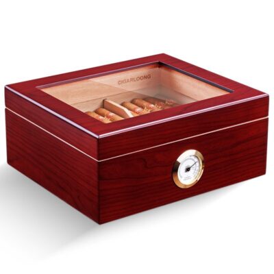 Premium Piano Lacquer Art Cigar Humidor Box Case
