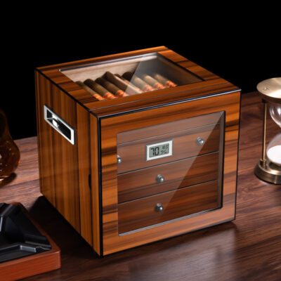 Premium Cigar Desktop Cabinet Large Humidor Box Case