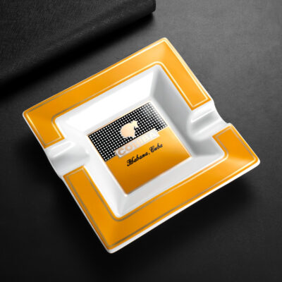 Cohiba Ceramics Two Slot Pattern Cigar Ashtray