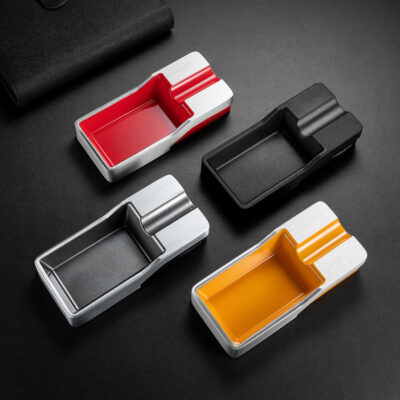 Classic Zinc Alloy Single Slot Cigar Ashtray