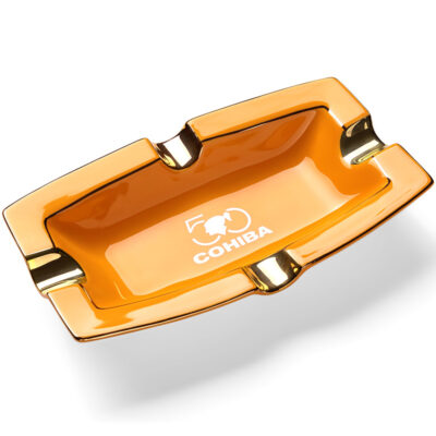 Cohiba Ceramics Four Slot Plated Cigar Ashtray