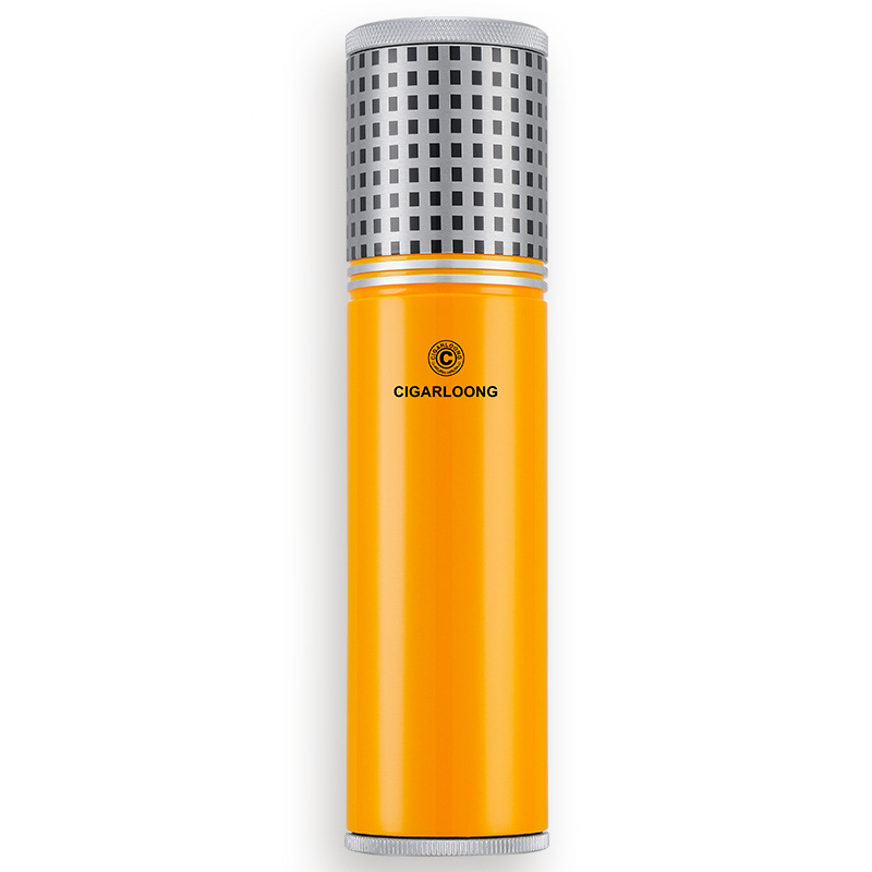 Cohiba Stainless Steel Cigar Tube Humidor Jar Case