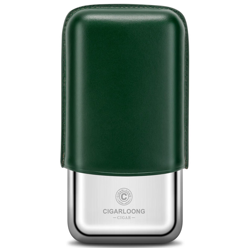 Portable Stainless Steel With Leather Cigar Case For 3 Cigars - Image 10