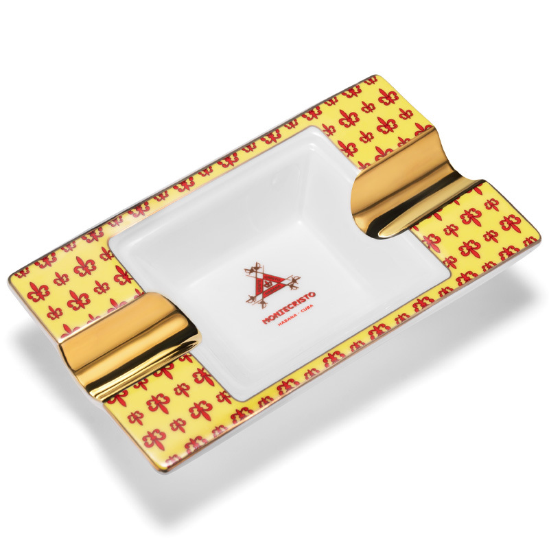 Luxury Elegant Ceramics Two Slot Cigar Painted Ashtray - Image 10