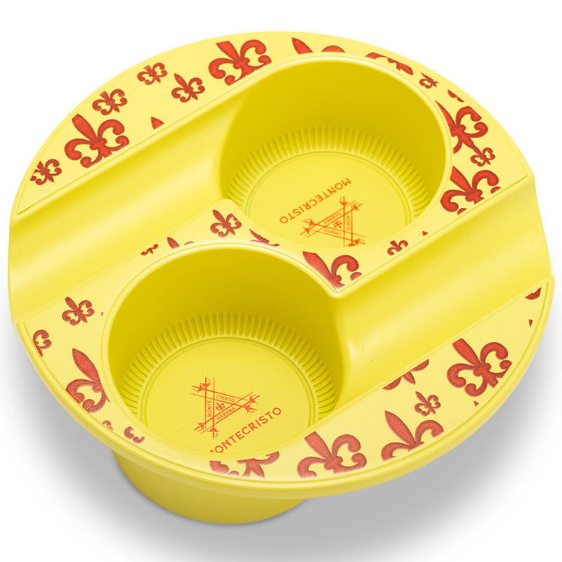 Vintage Etching Brass Tai Chi Pattern Cigar Ashtray - Image 11