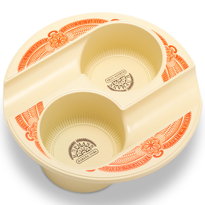 Vintage Etching Brass Tai Chi Pattern Cigar Ashtray - Image 13