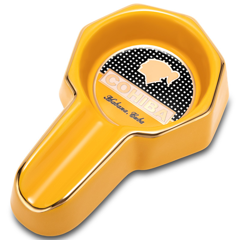 Classic Large Ceramics Single Slot Cigar Painted Ashtray - Image 13