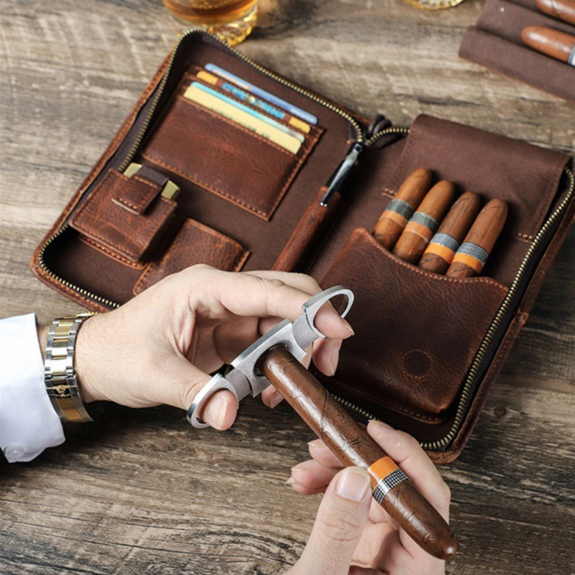 Travel Leather Cigar Humidor Case Pouch Storage Bag - Image 12