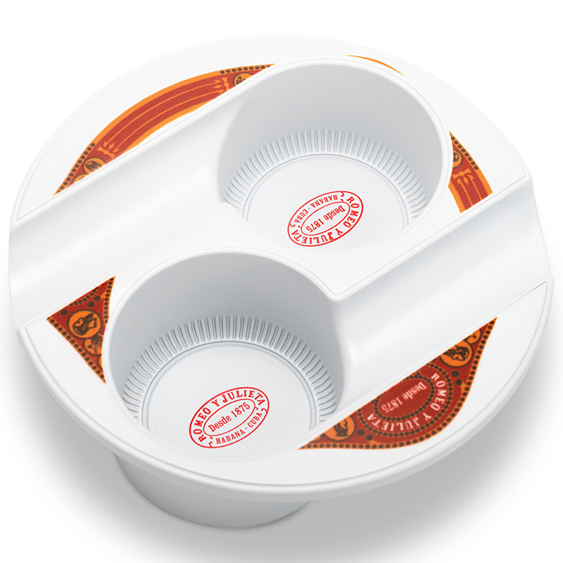 Vintage Etching Brass Tai Chi Pattern Cigar Ashtray - Image 14