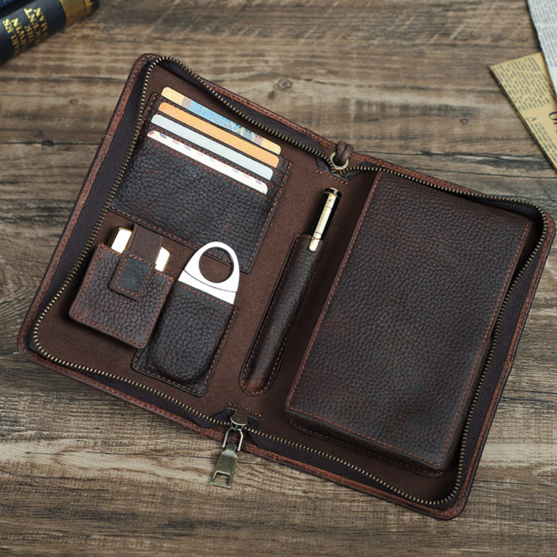Travel Leather Cigar Humidor Case Pouch Storage Bag - Image 15