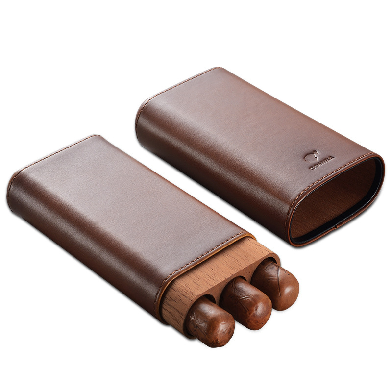 Cohiba Cedar Wood Adjustable Cigar Case For 3 Cigars - Image 2