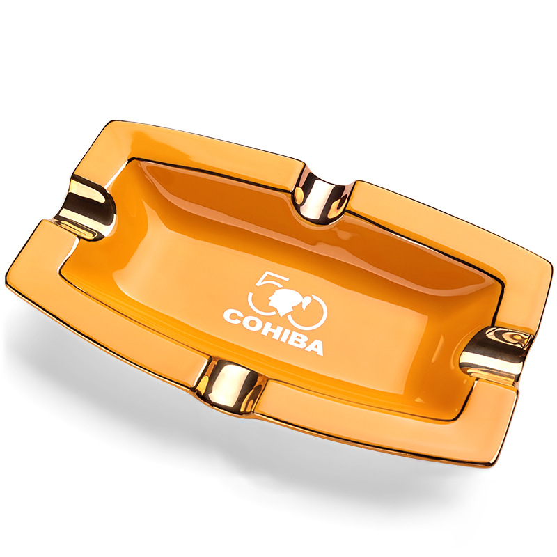 Cohiba Ceramics Four Slot Plated Cigar Ashtray - Image 3