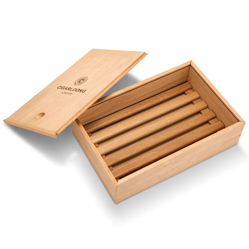 Portable Travel Cedar Wood Cigar Humidor Box Case - Image 4