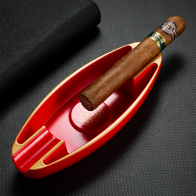 Luxury Travel Two Slot Cigar Painted Ashtray - Image 4