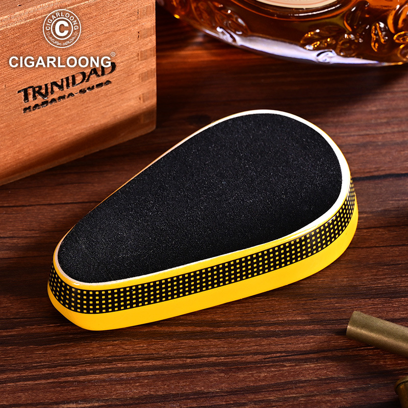 Portable Ceramics Painted Single Slot Tobacco Pattern Ashtray - Image 4