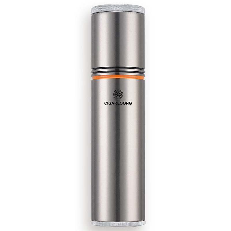 Cohiba Stainless Steel Cigar Tube Humidor Jar Case - Image 5