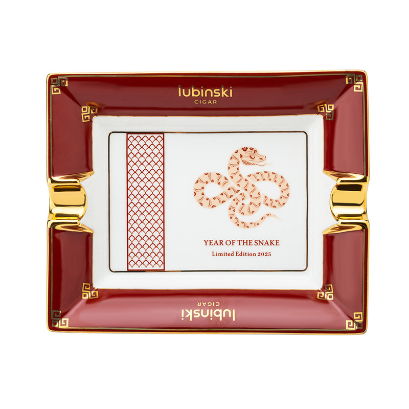 Premium Ceramics Painted Two Slot Year of the Snake Ashtray - Image 5