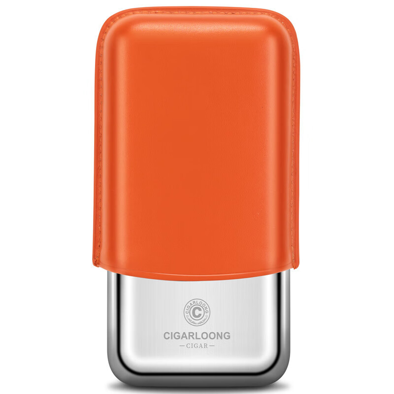 Portable Stainless Steel With Leather Cigar Case For 3 Cigars - Image 6