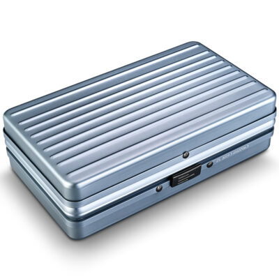 Vintage Aluminum Alloy Cigar Humidor Box Case