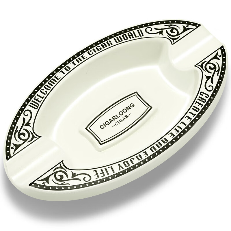 Luxury Elegant Resin Two Slot Cigar Painted Ashtray - Image 7