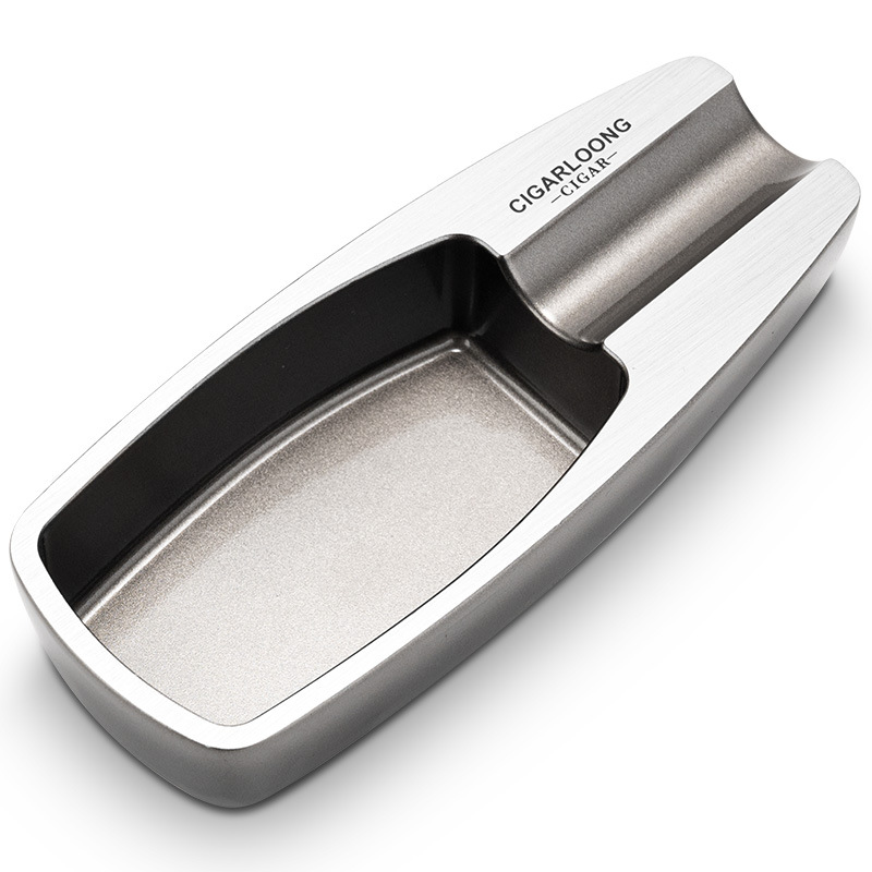 Classic Zinc Alloy Single Slot Cigar Ashtray - Image 7