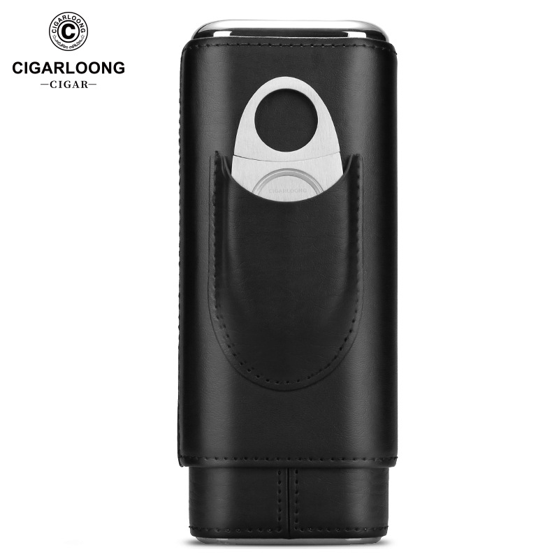Portable Cedar Wood Cigar Case For 3 Cigars With Cigar Cutter - Image 6