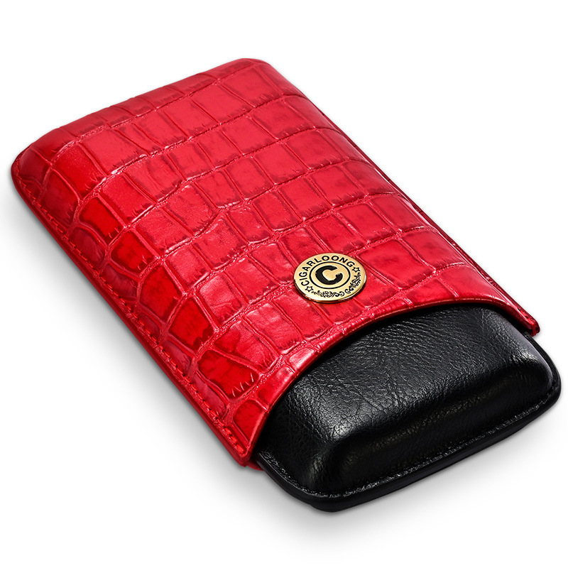 Travel Portable Leather Cigar Humidor Case For 3 Cigars - Image 7