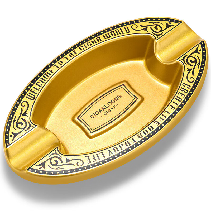 Luxury Elegant Resin Two Slot Cigar Painted Ashtray - Image 8