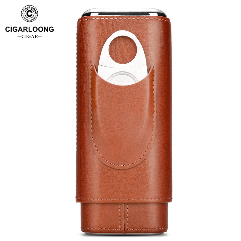 Portable Cedar Wood Cigar Case For 3 Cigars With Cigar Cutter - Image 7