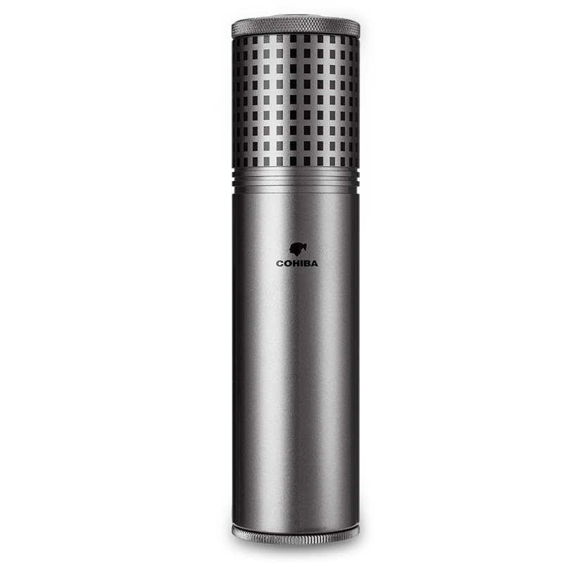 Cohiba Stainless Steel Cigar Tube Humidor Jar Case - Image 8