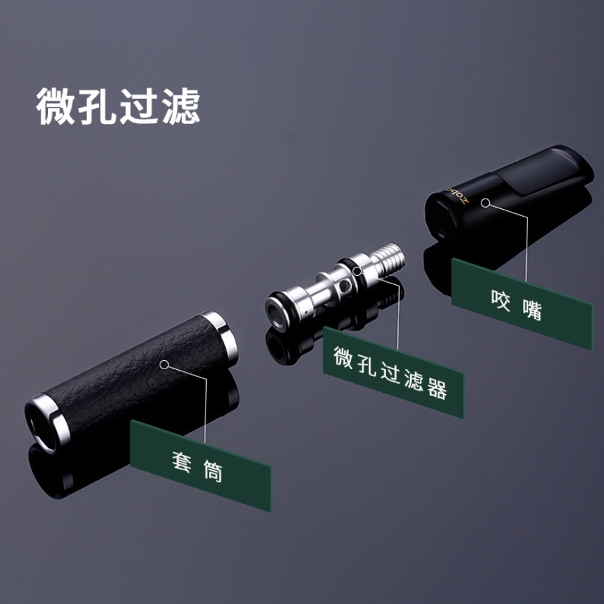 ZOBO Recyclable Multi-Filtering Leather Jacket Cigarette Filter Holder - Image 4